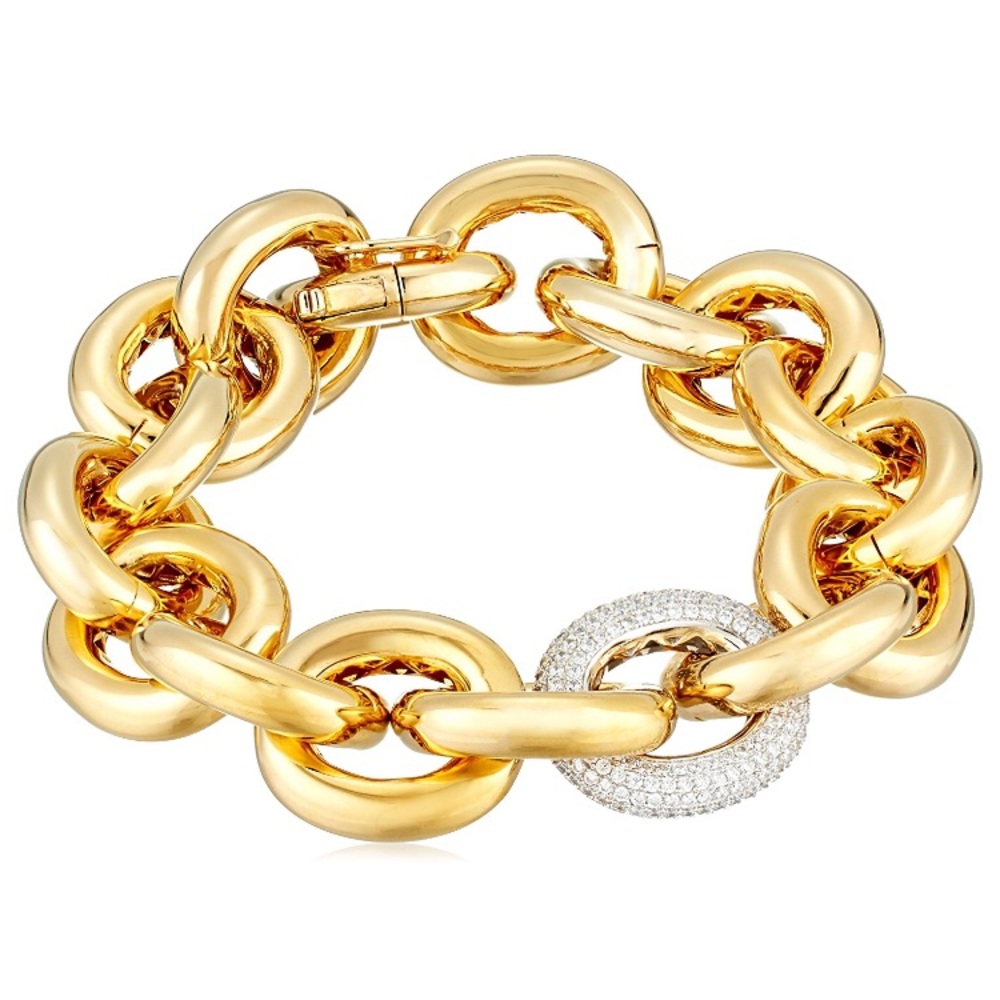 Eddie Borgo 12K Gold Size 6.5” Link Chain Bracelet